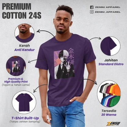 Kaneki Half Ghoul, Half Human - Tokyo Ghoul | Premium Kaos Anime Z055