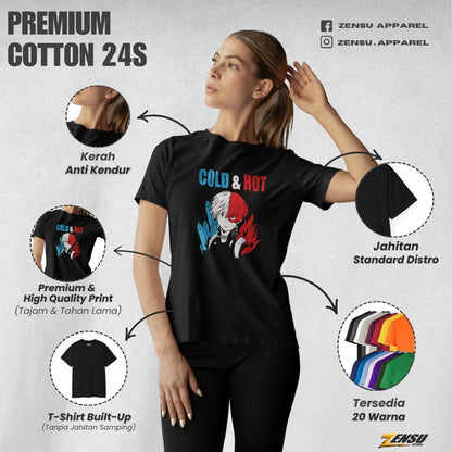 Shoto Todoroki Hot & Cold - My Hero Academia | Premium Kaos Anime Z072