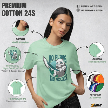 Inosuke No Plans Just Violence - Demon Slayer | Premium Kaos Anime Z077