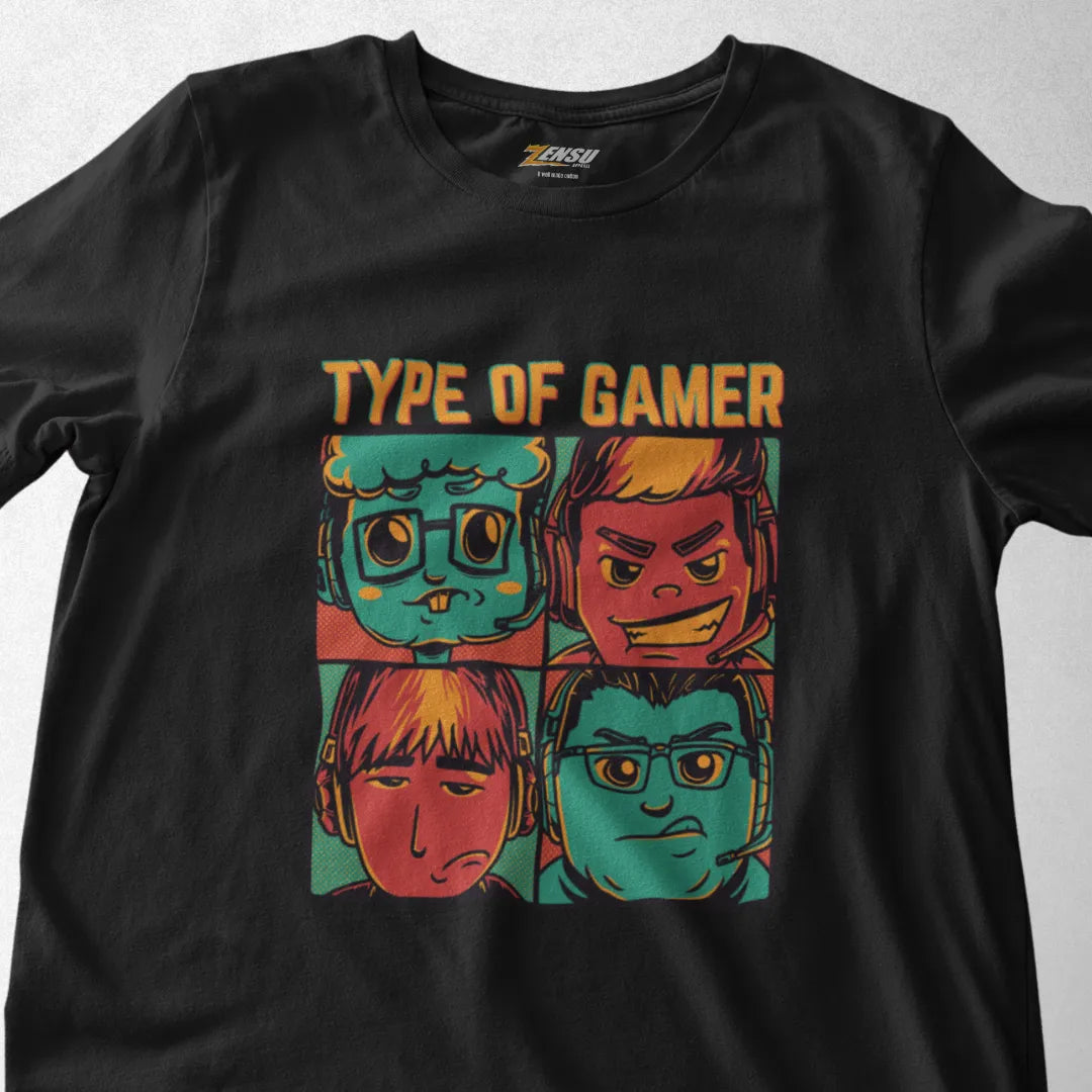 4 Type of Gamer - Gamers | Premium Kaos Streetwear Gamer Z101