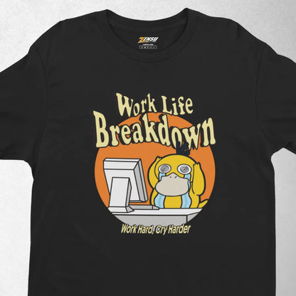 Psyduck Work Life Breakdown - Pokemon | Premium Kaos Anime Z129