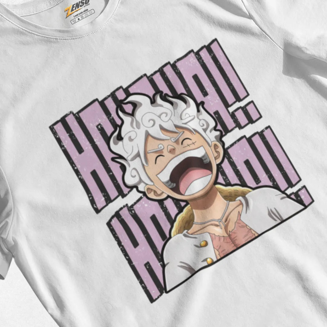 Luffy Ketawain Aja - One Piece | Premium Kaos Anime Z136