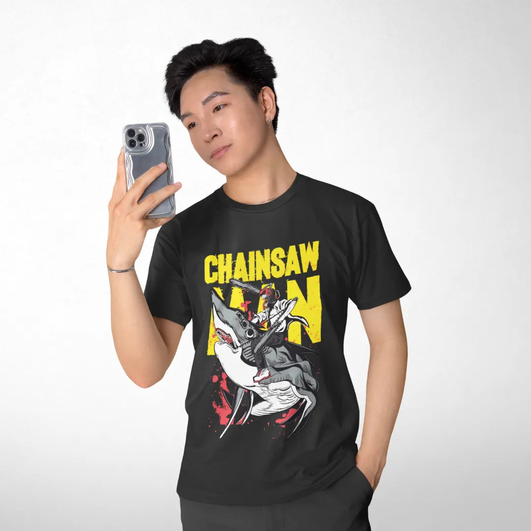 Chainsaw Man & Beam - Chainsaw Man | Baju Kaos Anime Z010