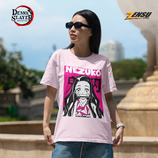 Nezuko Pink Blossom - Demon Slayer | Baju Kaos Anime Z042