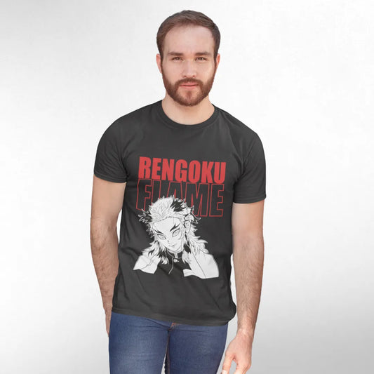 Rengoku Flame Hashira - Demon Slayer | Baju Kaos Anime Z019