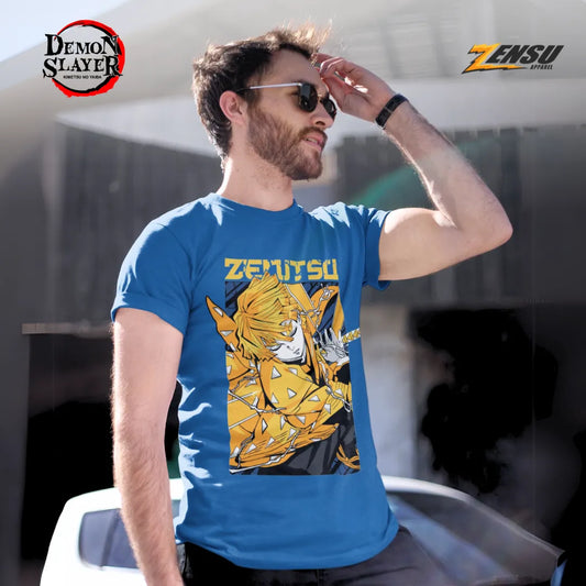 Zenitsu Thunder Slash - Demon Slayer | Premium Kaos Anime Z020