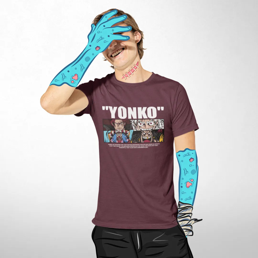 4 Yonkou - One Piece  | Baju Kaos Anime Z040