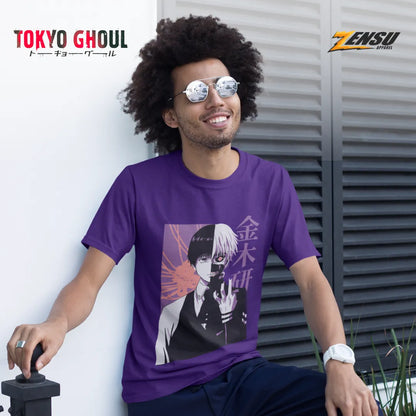 Kaneki Half Ghoul, Half Human - Tokyo Ghoul | Baju Kaos Anime Z055