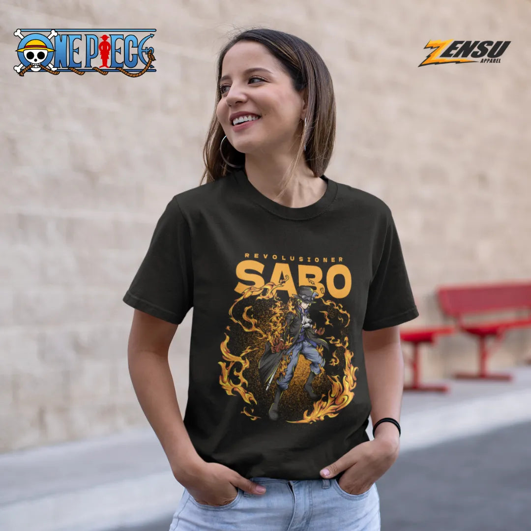 Sabo Ryusoken - One Piece | Baju Kaos Anime Z084