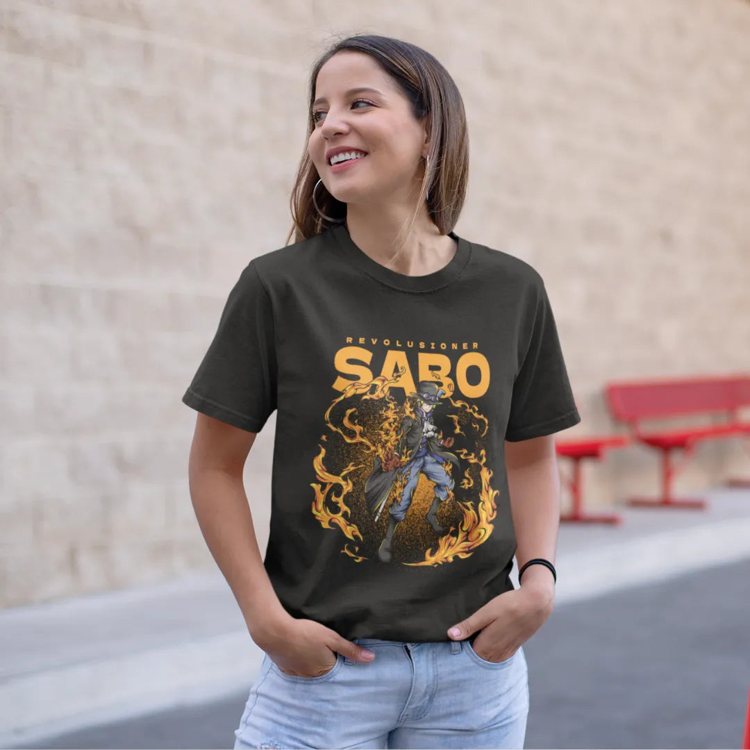 Sabo Ryusoken - One Piece | Baju Kaos Anime Z084