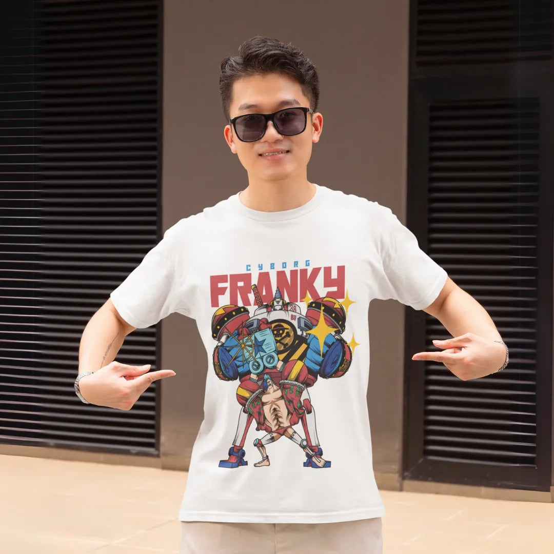 Cyborg Franky Super - One Piece | Baju Kaos Anime Z088