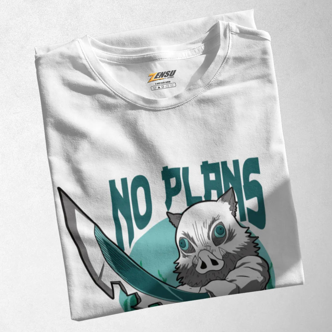 Inosuke No Plans Just Violence - Demon Slayer | Premium Kaos Anime Z077