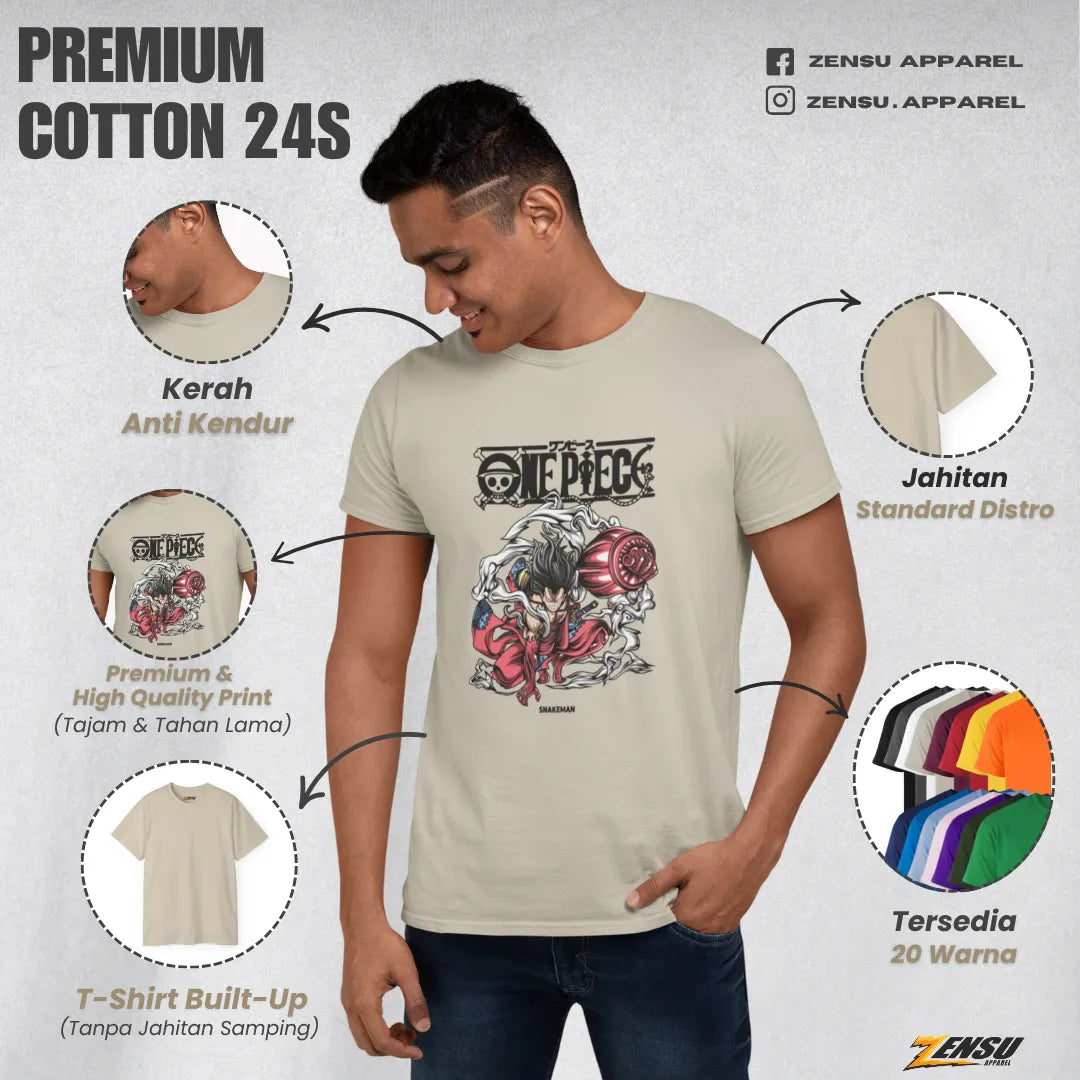 Luffy Snakeman - One Piece | Premium Kaos Anime Z082