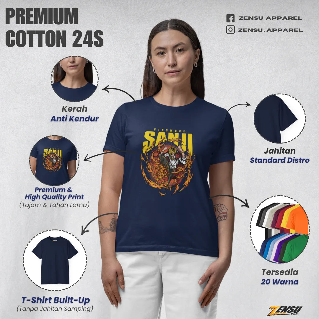 Sanji Diable Jambe - One Piece | Premium Kaos Anime Z083