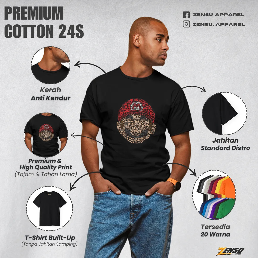 Mario - Super Mario | Premium Kaos Streetwear Gamer Z105