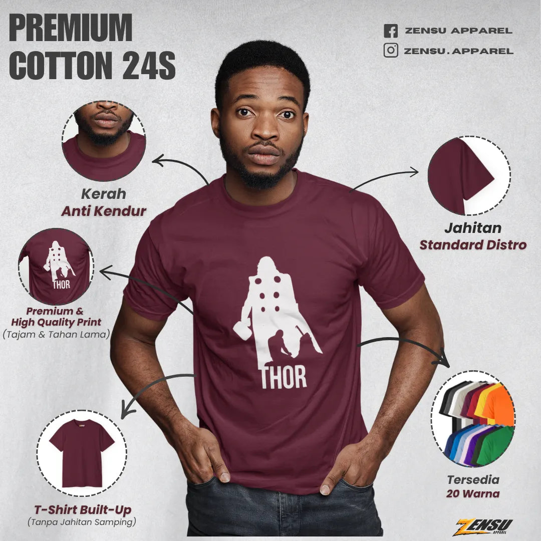 Thor the God of Thunder - Avengers | Premium Kaos Streetwear Movie Z114