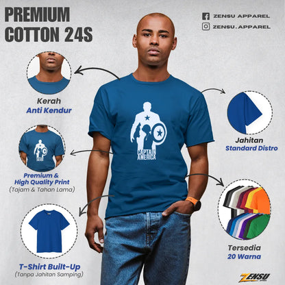 Captain America the First Avenger - Avengers | Premium Kaos Streetwear Movie Z115