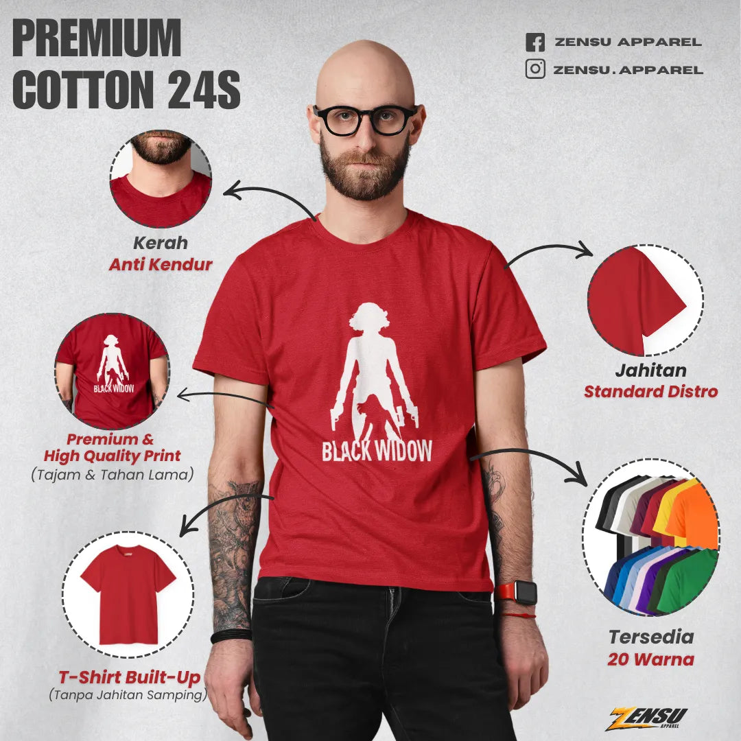Nat the Black Widow - Avengers | Premium Kaos Streetwear Movie Z116