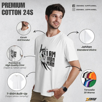 I AM IRON MAN Silhouette - Avengers | Premium Kaos Streetwear Movie Z120