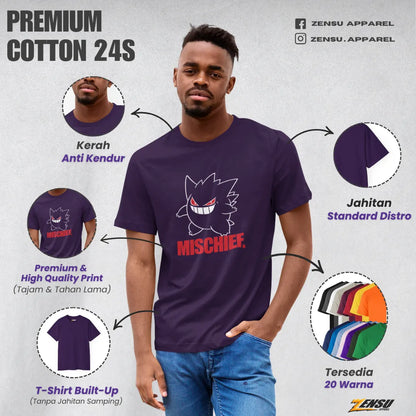 Gengar Mischief - Pokemon | Premium Kaos Anime Z127