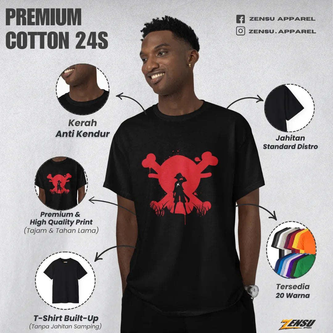Bajak Laut Berdarah - One Piece | Premium Kaos Anime Z143