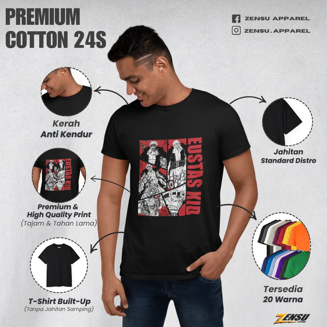 Eustass Punk Rotten - One Piece | Premium Kaos Anime Z158